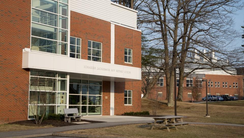 Exterior of the Pickus Center for Biomedical Research building on the Biddeford Campus